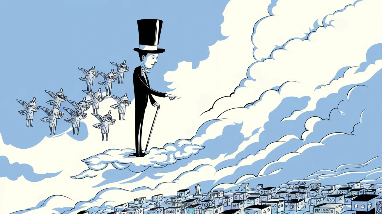 an illustration of a person with a top hat and can MtZgF NrTQaYjGLmeNhA9A