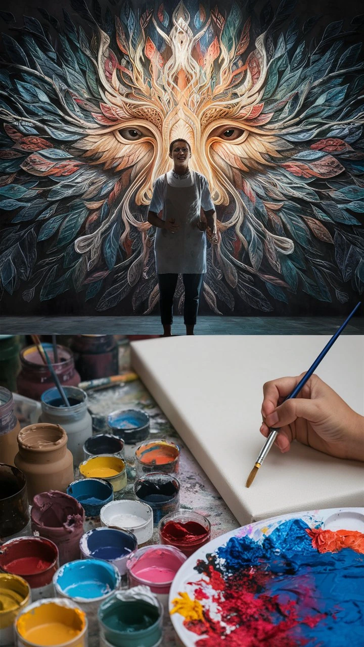 a captivating image of an artist standing proudly Pa0gVYApTrGIQSgQlmFIPQ HZPQ1kkhT7uyJ6P5ANWtSA