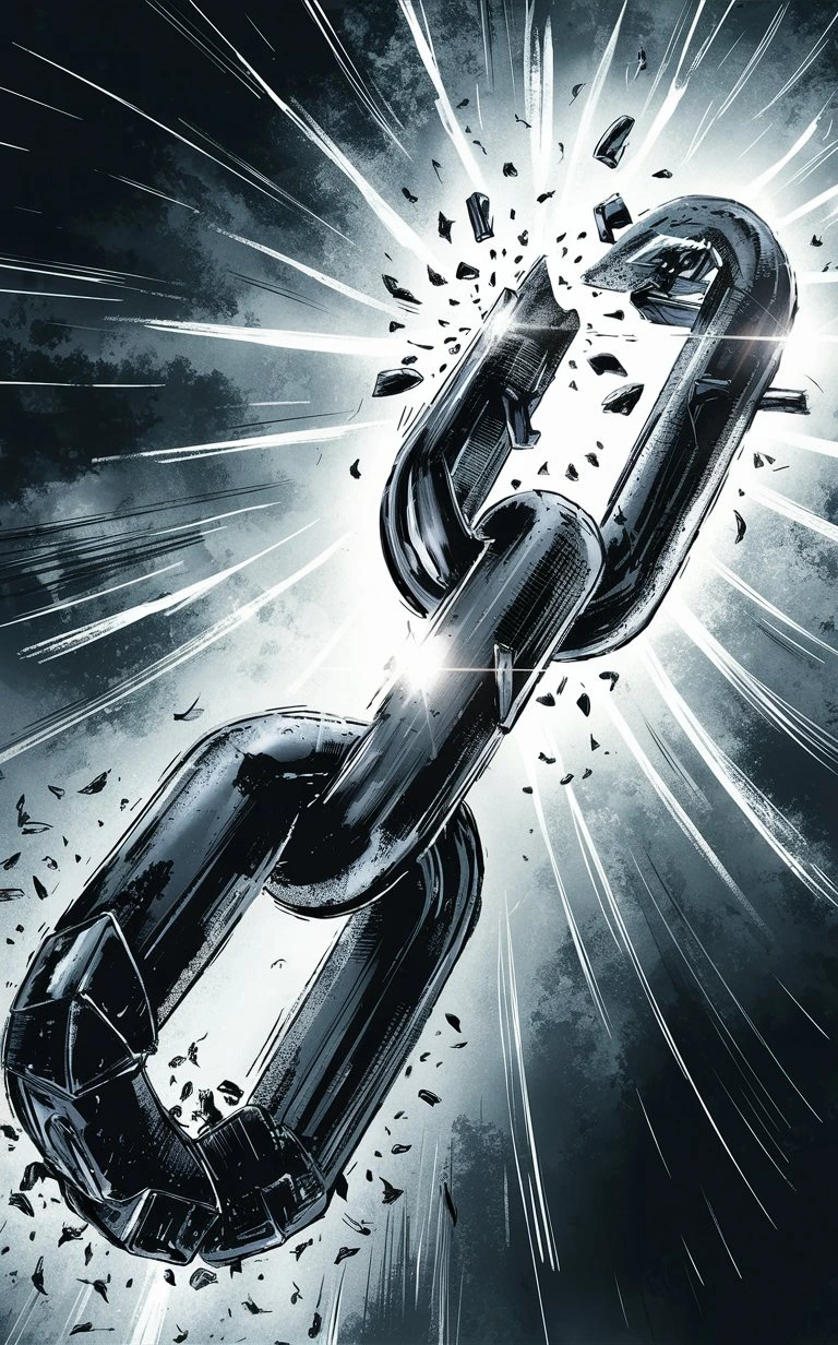 a powerful and cinematic illustration of a broken stFW3dduSJuvfXXBnUKTjQ wKMH1FUKRTO4bbs4IVmSug